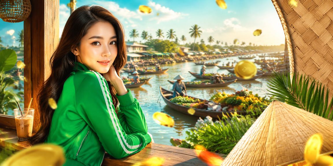 Người phụ nữ đội nón lá tại Cần Thơ dùng điện thoại đặt cược